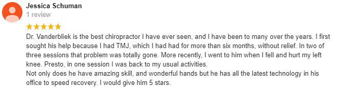 Chiropractic Reseda CA Testimonial Jessica Schuman